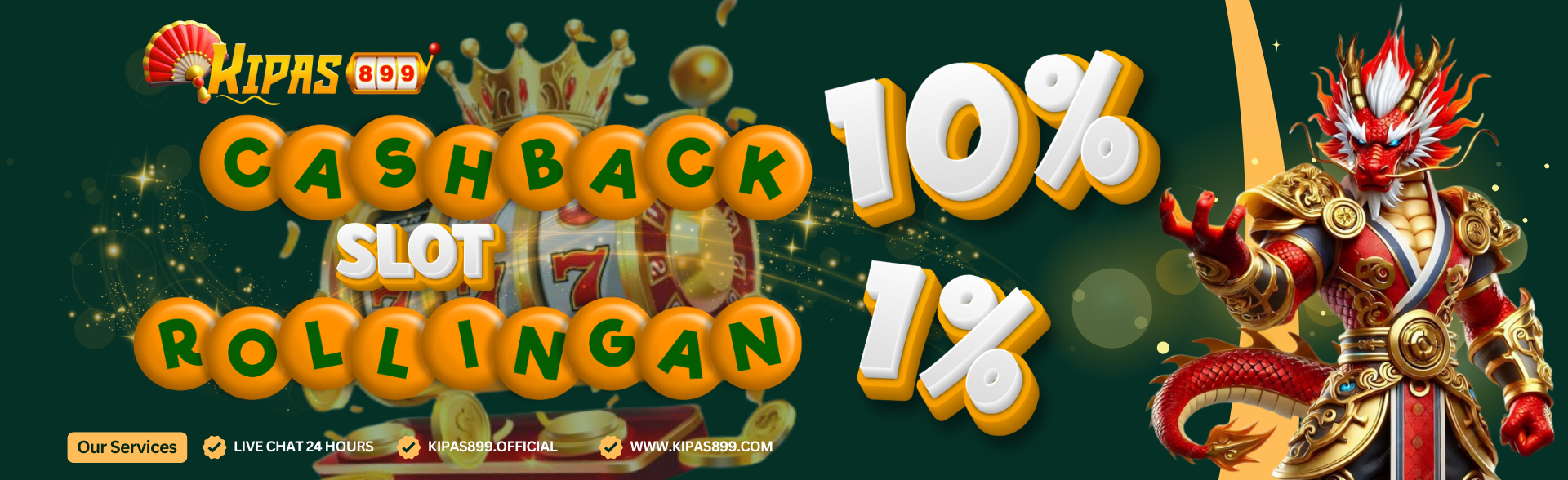 BONUS CASHBACK & ROLLINGAN SLOT