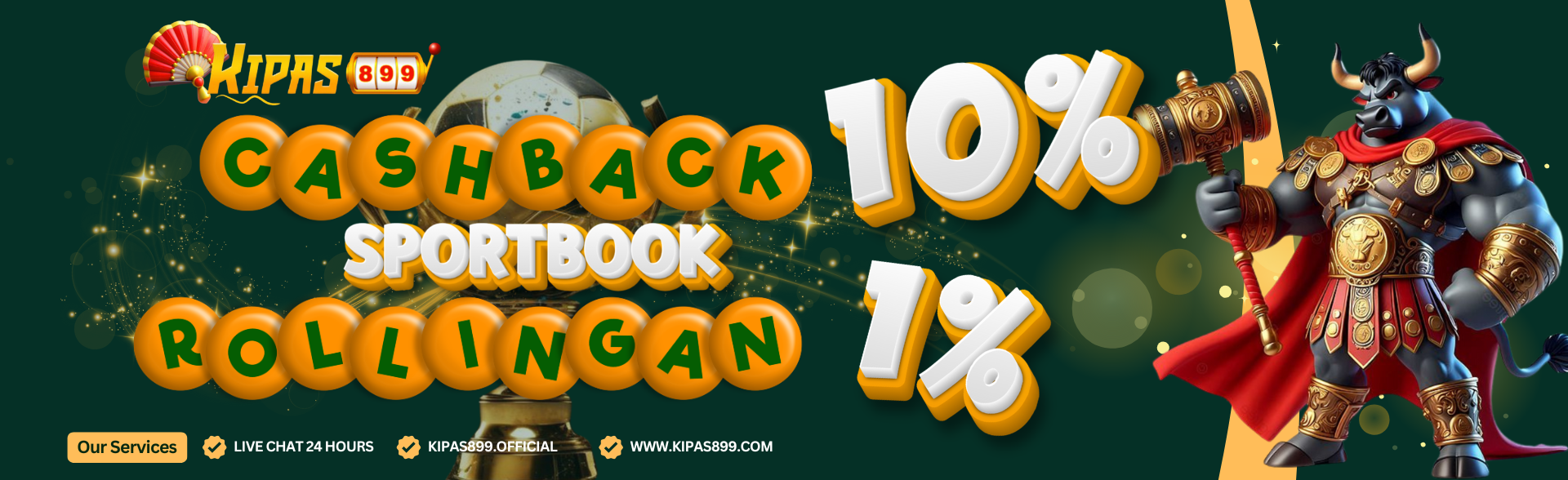 BONUS CASHBACK & ROLLINGAN SPORTBOOK