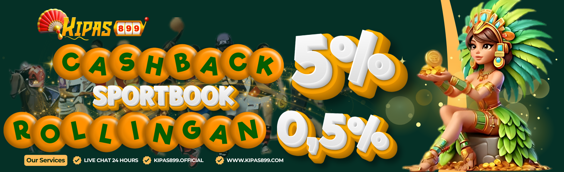 BONUS CASHBACK & ROLLINGAN SPORTBOOK